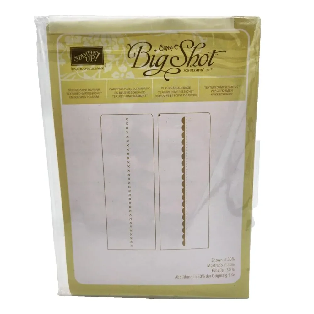 Stampin Up Needlepoint Border Textured Impressions Embossing Sizzix Big Shot